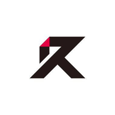 harf rk hareketi diyez ok geometrik logo vektörü 