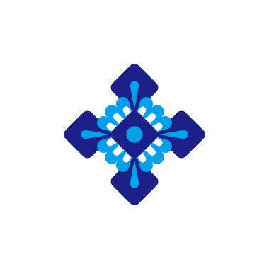 Artı tıbbi su basit kareler logo vektörü 