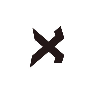 soyut harf xk basit geometrik logo vektörü 