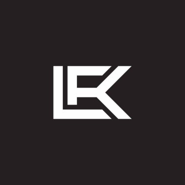 Harfler basit geometrik çizgiler logo taşıyıcısıdır 