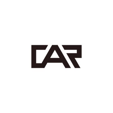 harfler basit geometrik çizgiler logo vektörü 