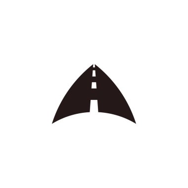 Basit geometrik logo vektöründen yukarı sokak yolu oku 