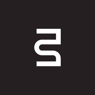 s2 soyut basit geometrik doğrusal logo vektörü 