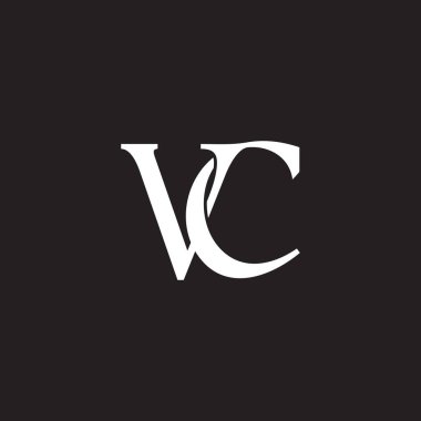 harfler vc basit bağlantılı logo vektörü 