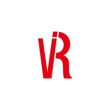 harfler vir basit bağlı sembol logo vektörü 