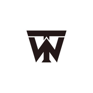 Basit geometrik genç konsept logo vektörüne bağlı harfler 