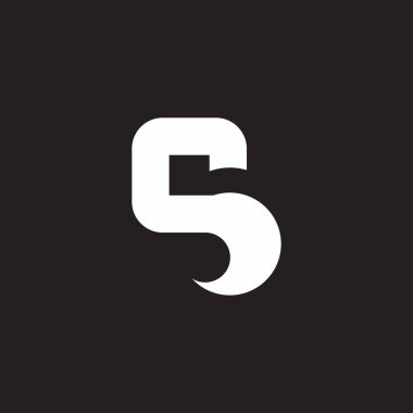 c harfi saç şekli soyut basit logo vektörü 