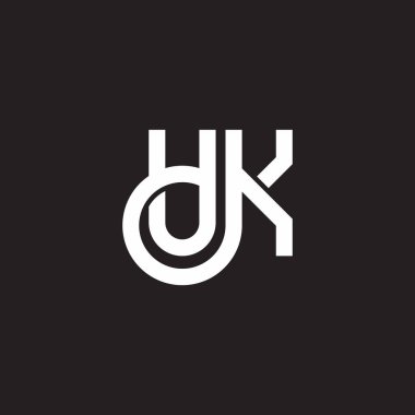 udk bağlantılı basit geometrik logo vektörü harfi 