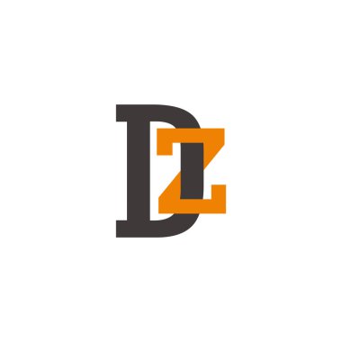 dz harfi uyumlu basit logo vektörü 