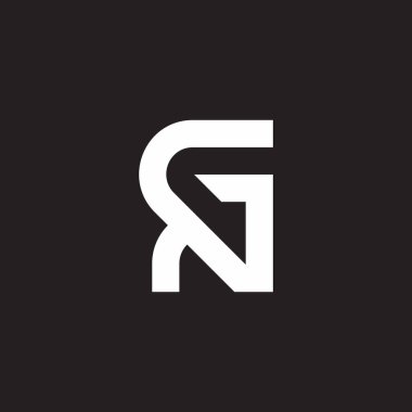 ng harfi basit geometrik doğrusal logo vektörü 