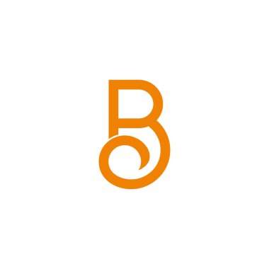 p b evcil köpek kuyruğu basit logo vektörü 