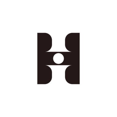ht harfi soyut geometrik logo vektörü 
