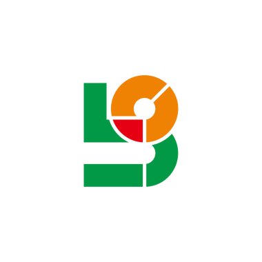 Harf bo yuvarlak çizelge çember geometrik logo vektörü 