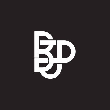 bjp bağlantılı doğrusal basit logo vektörü harfleri 