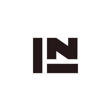 Basit çizgili harf çizgileri geometrik logo vektörü 