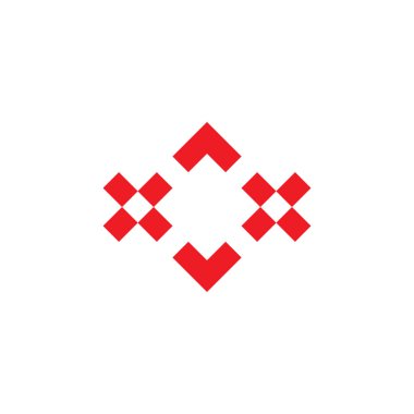 cross x basit geometrik çizgiler logo vektörünü kareler 