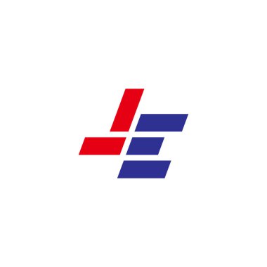 harf le çizgileri renkli logo vektörü çalıştırır 