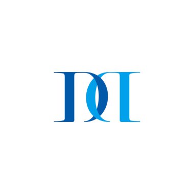 dd harfleri birbiriyle örtüşen renkli logo vektörü 