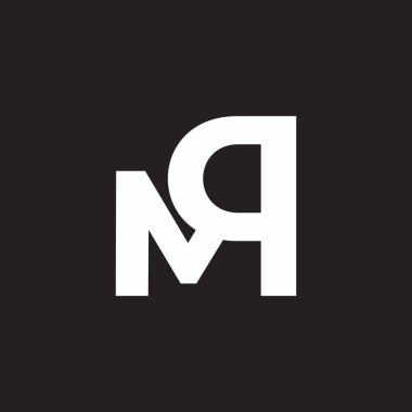 mq basit geometrik bağlantılı yazı tipi logo vektörü harfleri 