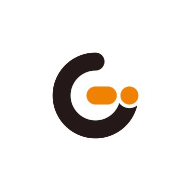 Gi harfi basit tatlı uyku zamanı logo vektörü 