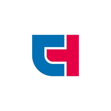 ct renkli basit geometrik bağlantılı logo vektörü harfleri 