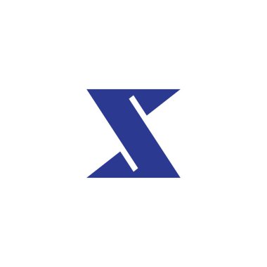 harf bağlı basit oklar mavi logo geometrik vektörü 