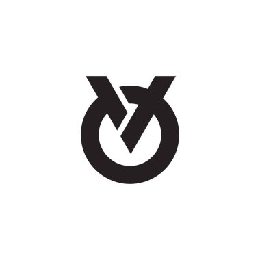 Basit üstüste binen geometrik çizgi logo vektörü harfi 