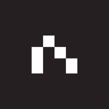 harf b merdiven geometrik noktalar logo vektörü 