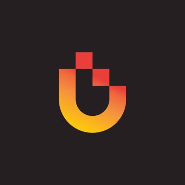 Bu basit negatif uzay gradyan logo vektörü harfi 
