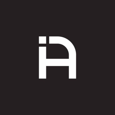 Basit geometrik çizgiler logo vektörü. 