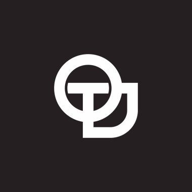 Harfler basit bağlantılı logo vektörüne 