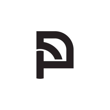 pst bağlantılı basit geometrik çizgiler logo vektörü 