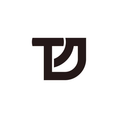 tjd soyut geometrik çizgili logo vektörü harfleri