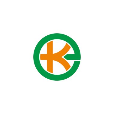 Basit yuvarlak geometrik çizgi logo vektörü gibi harfler 