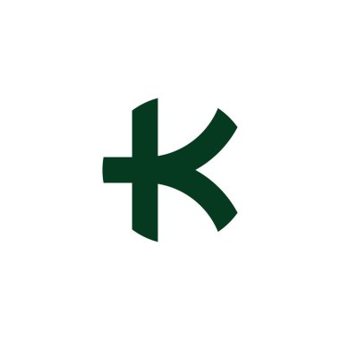 harfler yk basit geometrik çizgi logo vektörü 