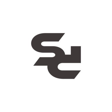 harf sdc basit bağlı geometrik logo vektörü 