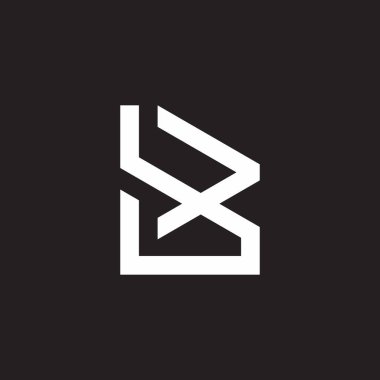 harf bb basit geometrik ok logo vektörü 