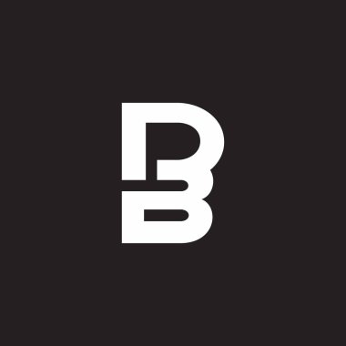 pdb harfi basit bağlı satırlar logo vektörü 