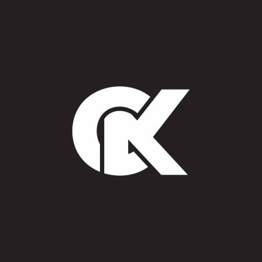 cak basit bağlı geometrik logo vektörü harfleri 