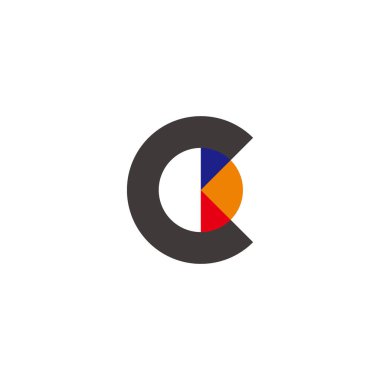 ckd basit yuvarlak geometrik logo vektörü harfleri 
