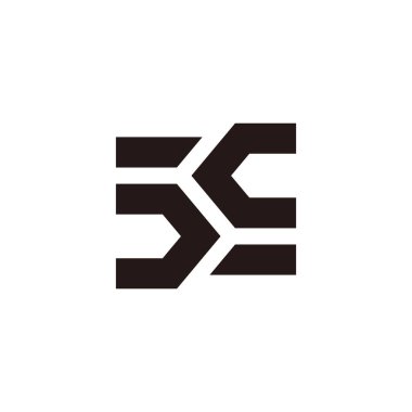 harf sc ambigram basit geometrik logo vektörü 