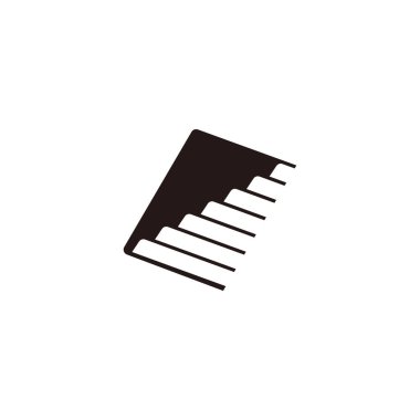 3d düz merdiven bodrum geometrik logo vektörü 