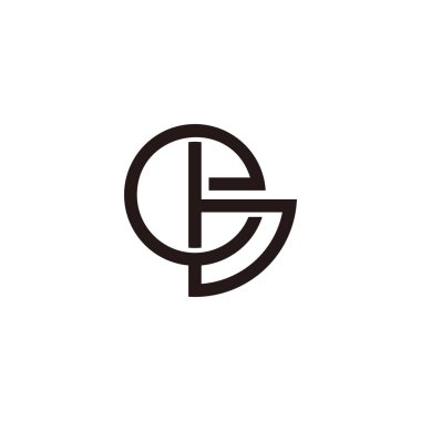 eb harfi basit yuvarlak logo vektörü ile çakıştı 