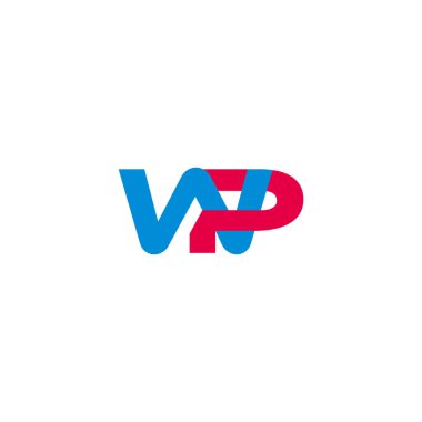 wp bağlı pverlap basit yazı tipi logo vektörü harfleri 