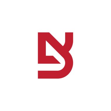 harfler ldn basit geometrik çizgiler logo vektörü 