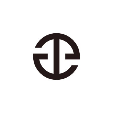 basit geometrik çizgiler logo vektörü. 