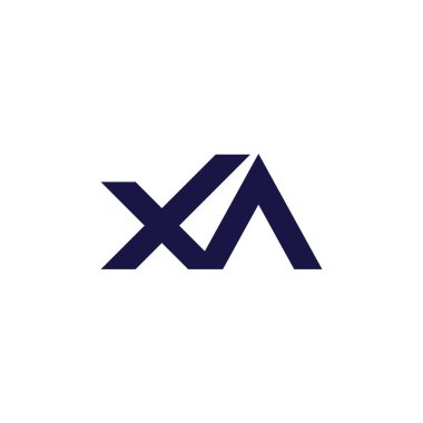 harf xa hareket dinamik basit geometrik logo vektörü 