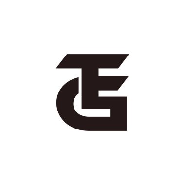 Harfler basit bağlı geometrik basit logo vektörü gte 