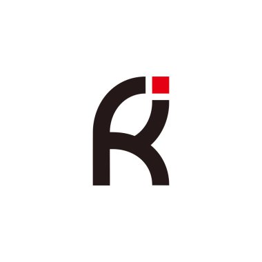 harfler fik basit bağlı geometrik çizgi logosu 