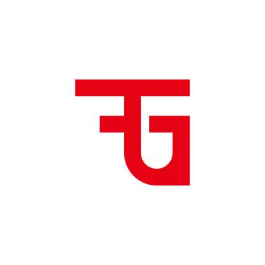 harf tg basit hareket çalıştırma basit logo vektörü 